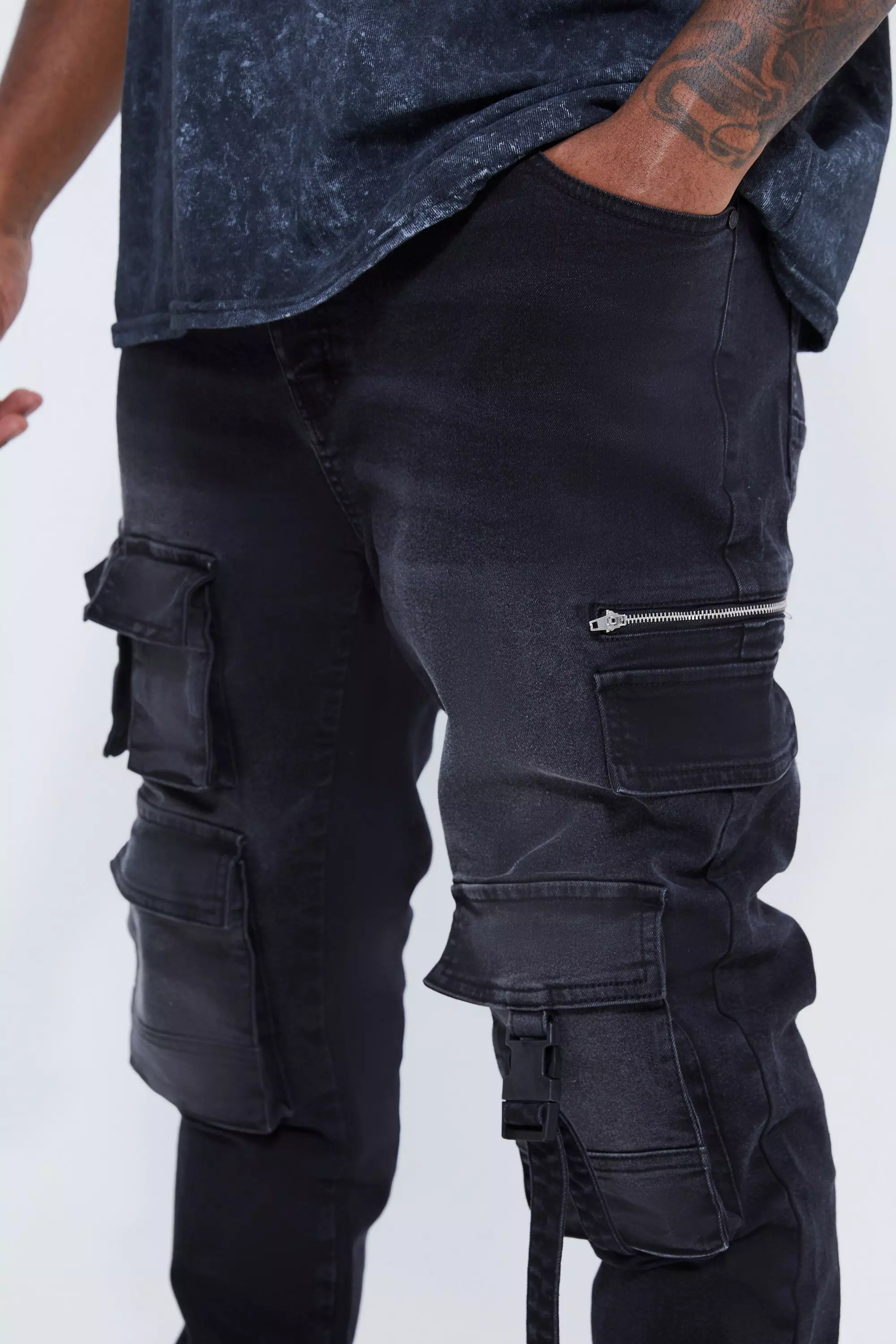 Mens multi pocket hot sale cargo pants